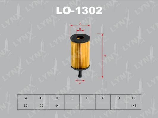 LYNXauto LO-1302 - Масляный фильтр autospares.lv