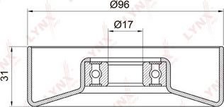 LYNXauto PB-5030 - Ролик, поликлиновый ремень autospares.lv