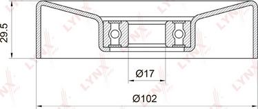 LYNXauto PB-5033 - Ролик, поликлиновый ремень autospares.lv