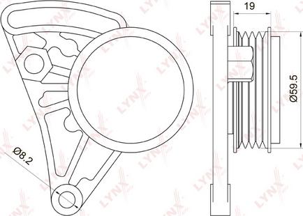 LYNXauto PB-5037 - Ролик, поликлиновый ремень autospares.lv