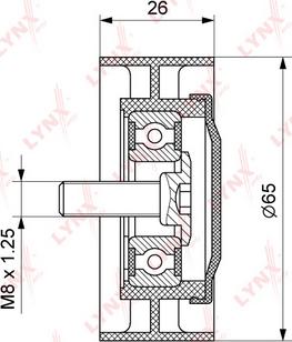 LYNXauto PB-5132 - Ролик, поликлиновый ремень autospares.lv