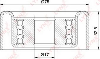 LYNXauto PB-5126 - Ролик, поликлиновый ремень autospares.lv