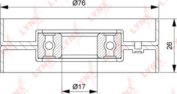 LYNXauto PB-5303 - Ролик, поликлиновый ремень autospares.lv