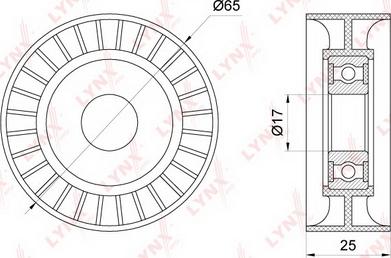 LYNXauto PB-5203 - Ролик, поликлиновый ремень autospares.lv