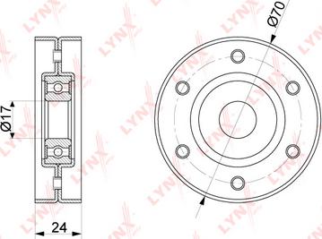 LYNXauto PB-5213 - Ролик, поликлиновый ремень autospares.lv