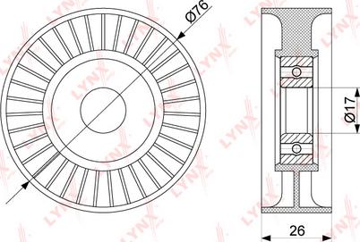 LYNXauto PB-5235 - Ролик, поликлиновый ремень autospares.lv