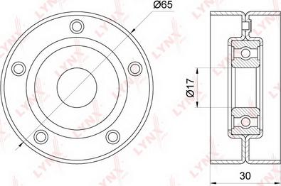 LYNXauto PB-5222 - Ролик, поликлиновый ремень autospares.lv