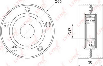 LYNXauto PB-5275 - Ролик, поликлиновый ремень autospares.lv