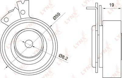 LYNXauto PB-1049 - Натяжной ролик, зубчатый ремень ГРМ autospares.lv