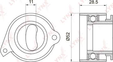 LYNXauto PB-1044 - Натяжной ролик, зубчатый ремень ГРМ autospares.lv