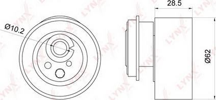 LYNXauto PB-1045 - Натяжной ролик, зубчатый ремень ГРМ autospares.lv