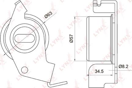 LYNXauto PB-1040 - Натяжной ролик, зубчатый ремень ГРМ autospares.lv