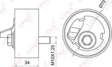 LYNXauto PB-1056 - Натяжной ролик, зубчатый ремень ГРМ autospares.lv