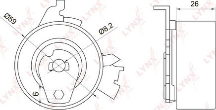 LYNXauto PB-1051 - Натяжной ролик, зубчатый ремень ГРМ autospares.lv