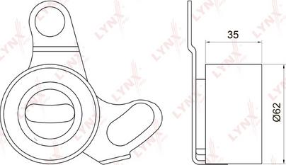 LYNXauto PB-1064 - Натяжной ролик, зубчатый ремень ГРМ autospares.lv