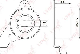 LYNXauto PB-1065 - Натяжной ролик, зубчатый ремень ГРМ autospares.lv