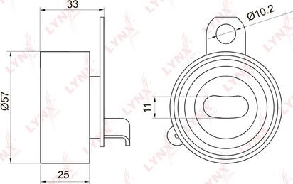 LYNXauto PB-1067 - Натяжной ролик, зубчатый ремень ГРМ autospares.lv