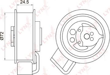 LYNXauto PB-1009 - Натяжной ролик, зубчатый ремень ГРМ autospares.lv