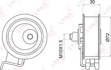 LYNXauto PB-1008 - Натяжной ролик, зубчатый ремень ГРМ autospares.lv