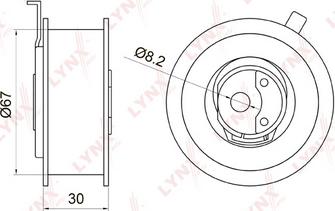 LYNXauto PB-1003 - Натяжной ролик, зубчатый ремень ГРМ autospares.lv