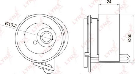 LYNXauto PB-1019 - Натяжной ролик, зубчатый ремень ГРМ autospares.lv