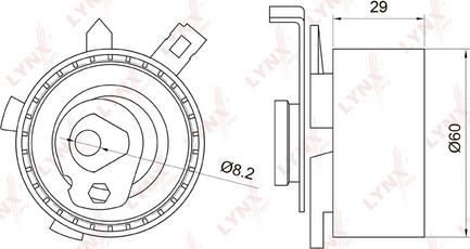 LYNXauto PB-1015 - Натяжной ролик, зубчатый ремень ГРМ autospares.lv