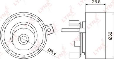 LYNXauto PB-1016 - Натяжной ролик, зубчатый ремень ГРМ autospares.lv