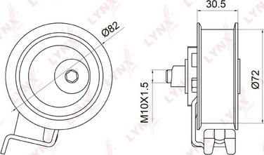 LYNXauto PB-1011 - Натяжной ролик, зубчатый ремень ГРМ autospares.lv