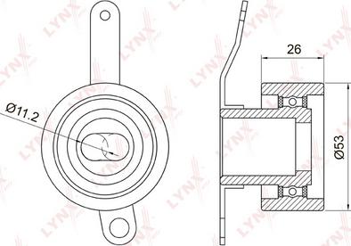 LYNXauto PB-1018 - Натяжной ролик, зубчатый ремень ГРМ autospares.lv