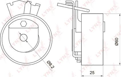 LYNXauto PB-1013 - Натяжной ролик, зубчатый ремень ГРМ autospares.lv