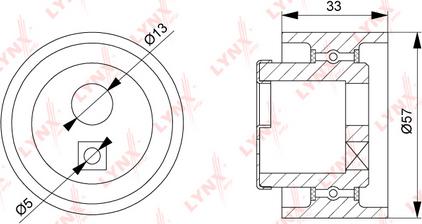 LYNXauto PB-1085 - Натяжной ролик, зубчатый ремень ГРМ autospares.lv