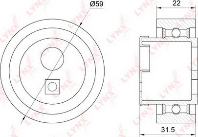 LYNXauto PB-1083 - Натяжной ролик, зубчатый ремень ГРМ autospares.lv