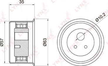 LYNXauto PB-1039 - Натяжной ролик, зубчатый ремень ГРМ autospares.lv