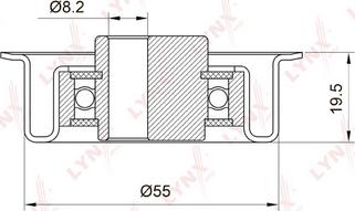 LYNXauto PB-1035 - Натяжной ролик, зубчатый ремень ГРМ autospares.lv