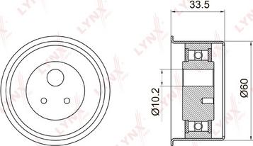 LYNXauto PB-1036 - Натяжной ролик, зубчатый ремень ГРМ autospares.lv