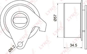 LYNXauto PB-1033 - Натяжной ролик, зубчатый ремень ГРМ autospares.lv