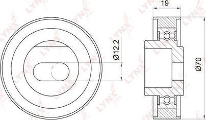 LYNXauto PB-1020 - Натяжной ролик, зубчатый ремень ГРМ autospares.lv