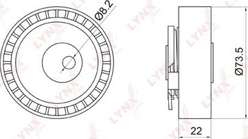 LYNXauto PB-1028 - Натяжной ролик, зубчатый ремень ГРМ autospares.lv