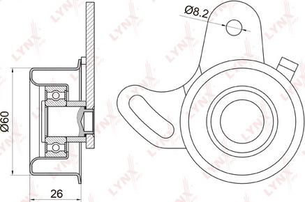 LYNXauto PB-1023 - Натяжной ролик, зубчатый ремень ГРМ autospares.lv