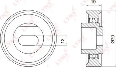 LYNXauto PB-1022 - Натяжной ролик, зубчатый ремень ГРМ autospares.lv