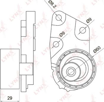 LYNXauto PB-1074 - Натяжной ролик, зубчатый ремень ГРМ autospares.lv