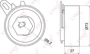 LYNXauto PB-1070 - Натяжной ролик, зубчатый ремень ГРМ autospares.lv