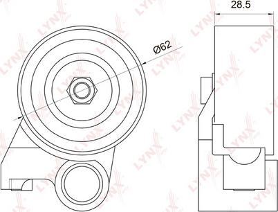 LYNXauto PB-1072 - Натяжной ролик, зубчатый ремень ГРМ autospares.lv