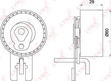 LYNXauto PB-1193 - Натяжной ролик, зубчатый ремень ГРМ autospares.lv