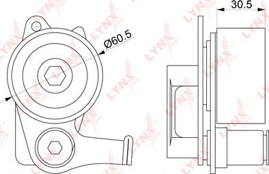 LYNXauto PB-1149 - Натяжной ролик, зубчатый ремень ГРМ autospares.lv