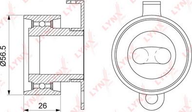 LYNXauto PB-1140 - Натяжной ролик, зубчатый ремень ГРМ autospares.lv