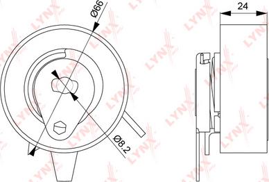 LYNXauto PB-1143 - Натяжной ролик, зубчатый ремень ГРМ autospares.lv