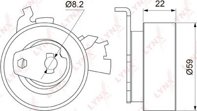 LYNXauto PB-1142 - Натяжной ролик, зубчатый ремень ГРМ autospares.lv