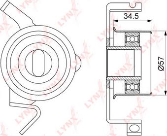 LYNXauto PB-1119 - Натяжной ролик, зубчатый ремень ГРМ autospares.lv