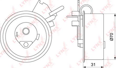 LYNXauto PB-1187 - Натяжной ролик, зубчатый ремень ГРМ autospares.lv